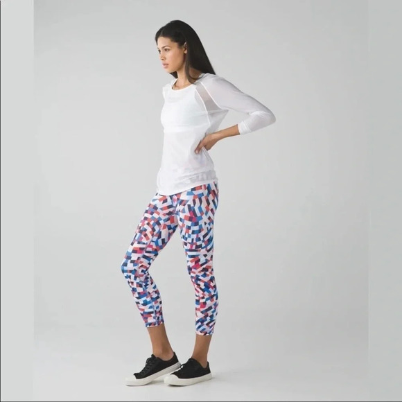 Lululemon Wunder Under Capoeira Multi Color Leggings High Waisted Size 4 - Picture 13 of 13